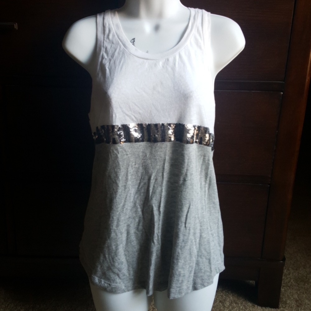 Small Pink sequin tank